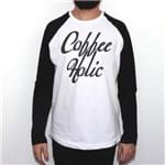 Café Americano - Camiseta Raglan Manga Longa Masculina