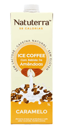 Café Gelado com Bebida de Amêndoas Sabor Caramelo 1L - Natuterra