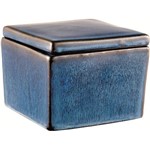 Caixa de Cerâmica Quadrada Azul Pond 6945 Mart