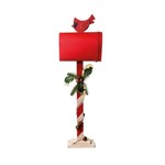 Caixa de Correio Decoração Natal 52x9cm Vermelho
