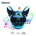 Caixa de Som Bluetooth X15 Bulldog Francês Cachorro Portátil 8w Azul
