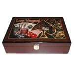 Caixa Kit Poker Las Vegas em Madeira 52009 Oldway
