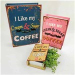 Caixa Livro Decorativa Cream & Sugar Coffee 30/23/16cm