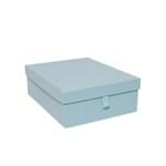 Caixa Organizadora Pequena com Puxador Clean Luxo-Azul Baby