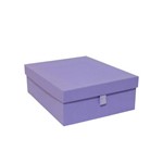 Caixa Organizadora Pequena com Puxador Clean Luxo-Lilás
