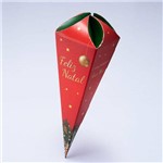 Caixa para Cone Trufado Natal Luxo C/25 Un
