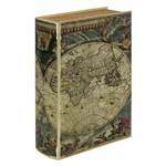Caixa para Vinho - 2 Garrafas - Mapa Mundi Oldway em Madeira - 42x28 Cm