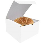 Caixinha Box Embalagem Hamburger Gourmet 100un Branca