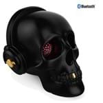 Caixinha de Som Caveira Speaker Skull Black