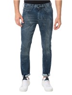 Calça Calvin Klein Jeans Five Pockets Slouchy Skinny Marinho - 36