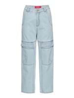 Calça Cintura Alta City Jeans de Algodão Azul Tamanho 34