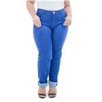 Calça Feminina Jeans Cigarrete Missy com Lycra Plus Size