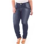 Calça Feminina Jeans Cintura Alta com Elastano Plus Size