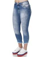Calça Jeans Cropped Feminina Azul