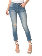 Calça Jeans Five Pocktes Mid Rise Skinny CKJ 011 Mid Rise Skinny - Azul Claro - 38