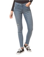 Calça Jeans Five Pockets Mid Rise Skinny - Azul Claro - 34