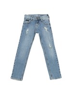 Calça Jeans Infantil Calvin Klein Jeans Five Pockets Super Skinny Azul Claro - 6