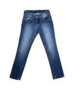Calça Jeans Infantil Calvin Klein Jeans Five Pockets Super Skinny Azul Médio - 2