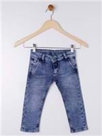 Calça Jeans Moletom Infantil para Menino - Azul