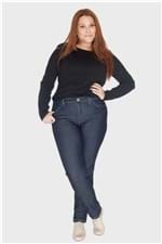 Calça Jeans Skinny Amassado Plus Size AZUL ESCURO-46