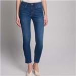 Calça Jeans Skinny Barra Marcada Azul Escuro - 48