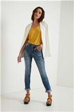 Calca Jeans Skinny Basica Lavagem Media Denin Medio - 36