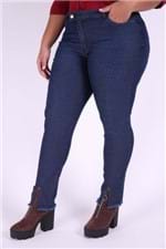 Skinny Jeans com Abertura na Barra Plus Size 48