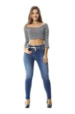 Calça Jeans Skinny com Cordão-258571 34