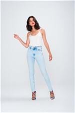 Calça Jeans Skinny Detalhes Bolso