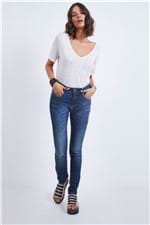 Calça Jeans Skinny Recortada Denin Medio - 36