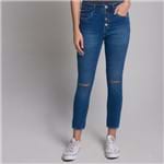 Calça Jeans Skinny Vista Botões Azul Claro - 40