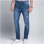 Calça Jeans Slim Bigode Marcado Azul - 48