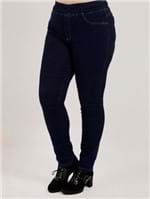 Calça Jegging Jeans Plus Size Feminina Azul