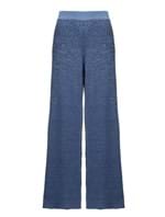 Calça Pantalona de Algodão Azul Tamanho P
