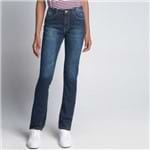 Calça Regular Amarração Jeans - 44