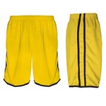 Calção de Futebol Futsal Musculação Lotus - Amarelo/preto - Adulto - Kanga