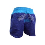 Calção / Short Muay Thai - Company - Bordado - Azul/azul Claro - Feminino