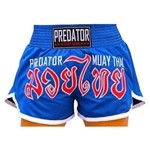 Calção / Short Muay Thai - Thailand - Bordado - Azul- Unissex - Predator