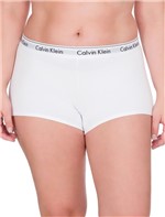 Calcinha Boyshort Moder Cotton Plus Size - Branco 2 - 4XL