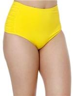 Calcinha de Biquíni Hot Pants Feminina Amarelo