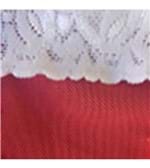 Calcinha em Tule Fio Dental - 351 Vermelho Renda Branca/M