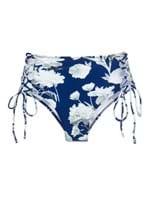 Calcinha Hot Pants Crystal Floral Azul Tamanho S