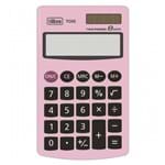 Calculadora de Bolso 8 Dígitos Grande TC03 Rosa Claro