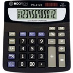 Calculadora de Mesa 12 Dígitos Bat/solar Preta Hoopson