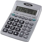 Calculadora de Mesa 12 Dígitos Pilha Aaa Prata Hoopson