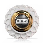Calota Centro Roda Brw Bbs 900 Branca Dourada Emblema Fibra C