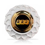 Calota Centro Roda Brw Bbs 900 Branca Dourada Emblema Preta