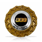 Calota Centro Roda BRW BBS 900 Dourada Cromada Emblema Preta