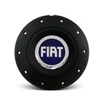 Calota Centro Roda Ferro Vw Amarok Aro 13 14 15 4 Furos Preta Fosca Emblema Fiat Azul