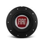 Calota Centro Roda Ferro Vw Amarok Aro 13 14 15 4 Furos Preta Fosca Emblema Fiat Vermelho
